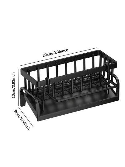 رف تخزين مطبخ متعدد الوظائف، رف صنبور غسفة واحد، يمكن تعليق المنشفة، مصنوع من البلاستيك ABS، يمكن تخزين أدوات التنظيف، تنظيم عدادات بالوعة المطبخ، تحسين مساحة التخزين، المنزل، الحمام، هدايا صغيرة عملية للأصدقاء، والزوجات والآباء.