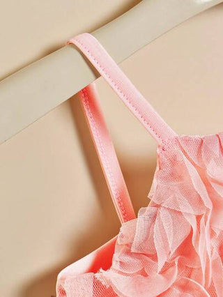 SHEIN ملابس علوية أساسية لطفلة رضيعة موضة جميلة وجذابة مزينة بزهرة متعددة الاستخدامات