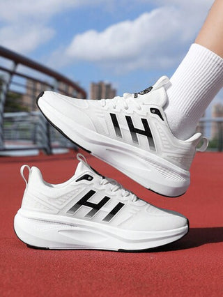 أحذية رياضية للمراهقين، جزء علوي من الشبك الحريري المسامي، نعل سميك ومقاوم للتآكل، مثالية للمظهر العادي والرياضي، للسفر