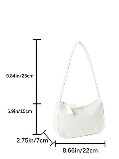 حقيبة كتف نسائية بعرض الإبط ذات موحد اللون وتصميم عصري