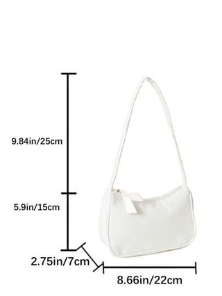 حقيبة كتف نسائية بعرض الإبط ذات موحد اللون وتصميم عصري