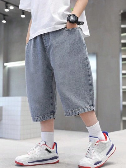 مايوه حريمي قطعة واحدة شورت جينز صيفي لصبي مراهق، وصول جديد 2024