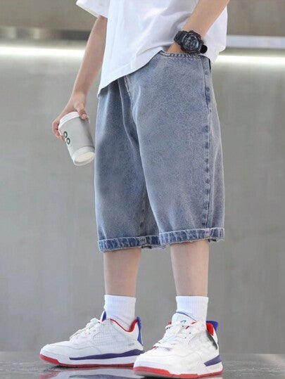 مايوه حريمي قطعة واحدة شورت جينز صيفي لصبي مراهق، وصول جديد 2024