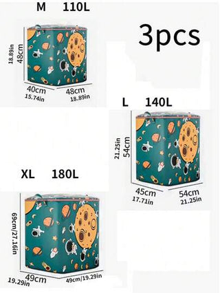 1 قطعة حقيبة تخزين خزانة من القماش، صندوق تخزين سعة كبيرة من النسيج غير المنسوج بسحاب، للحفاظ على البطاطين والملابس، ديكورات زرقاء للمنزل والغرفة والأعياد