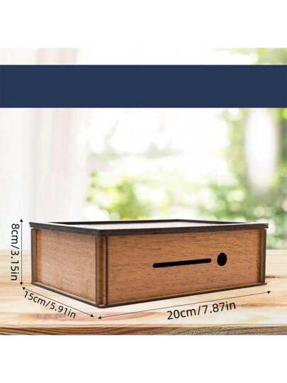 أثاث مكتبي صندوق خشبي جديد للمال مع عداد، وعاء توفير المنزل (يتطلب التجميع)