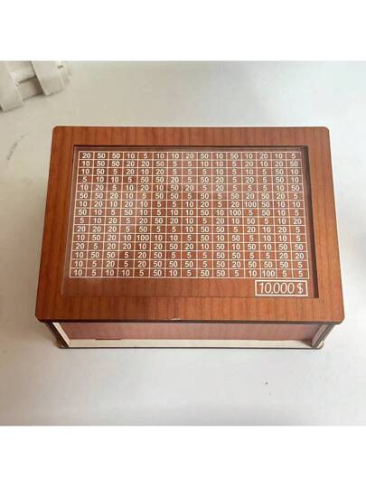 أثاث مكتبي صندوق خشبي جديد للمال مع عداد، وعاء توفير المنزل (يتطلب التجميع)