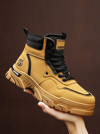 بوت رياضي للرجال للتنزه في الهواء الطلق، مريح وقابل للتنفس مضاد للانزلاق، مناسب للمشي والتنزه في الربيع والخريف والشتاء، يتناسب مع الجينز