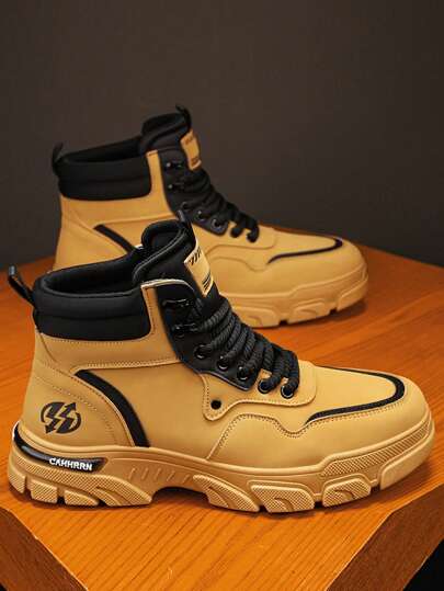 بوت رياضي للرجال للتنزه في الهواء الطلق، مريح وقابل للتنفس مضاد للانزلاق، مناسب للمشي والتنزه في الربيع والخريف والشتاء، يتناسب مع الجينز