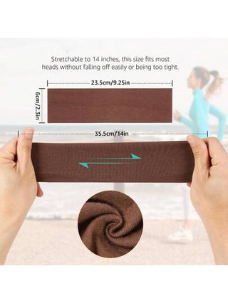 6 قطع شريط رياضي ماص للعرق متعدد الألوان الأساسية، شريط للشعر للركض واللياقة البدنية لحماية الجبهة، شريط اليوغا الكاجوال للنساء والرجال باللون الأسود والأبيض والرمادي والبني والأزرق الكحلي