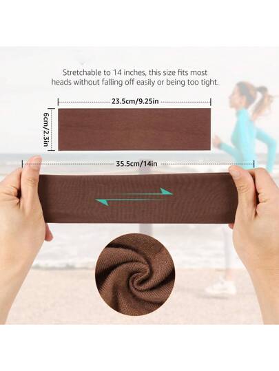 6 قطع شريط رياضي ماص للعرق متعدد الألوان الأساسية، شريط للشعر للركض واللياقة البدنية لحماية الجبهة، شريط اليوغا الكاجوال للنساء والرجال باللون الأسود والأبيض والرمادي والبني والأزرق الكحلي