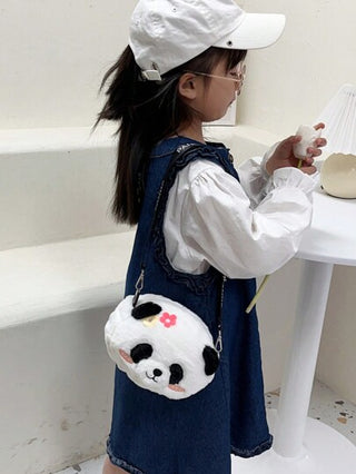 حقيبة كتف باندا محشوة بلش كرتوني جذابة، حقيبة باندا صغيرة على الصدر