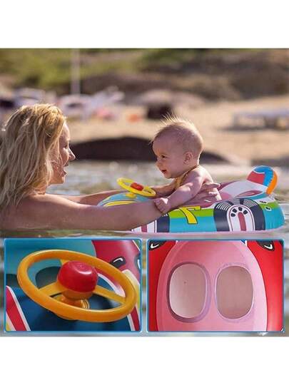 طوافة حمام السباحة، تصميم سيارة جميلة، طوافة قابلة للنفخ للصيف والشواطئ، قارب نفخ مع مقبض وكرسي أمان ، سرير طافي للبحيرات والمسابح ومرتبة طافية