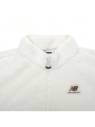 New Balance معطف من الفرو الاصطناعي للنساء، مجموعة 2024، جاكيت بياقة دافئ موضة AWJ33320CIC