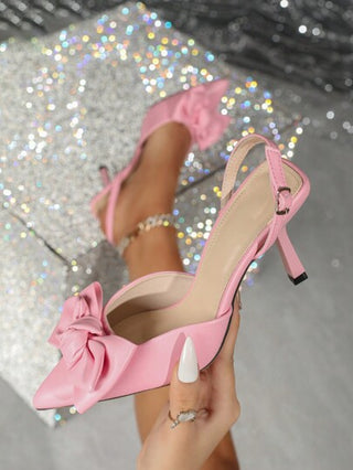 فستان الحفلات الوردي مستوحى من الدوبامين النسائي العادي لربيع / صيف 2024، بزهرة ثلاثية الأبعاد و ربطة عنق، جذاب وأنيق، يمكن ارتداؤه مع صندل كعب عاليرمضان