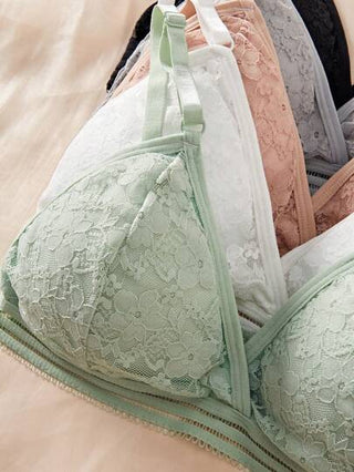 Shein Underwear&Sleepwear Basics مجموعة من 10 حمّالات صدر بدون حمالات مريحة من الدانتيل الجميل لانجري