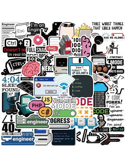 مجموعة من 50 قطعة من الملصقات الشخصية العتيقة من سلسلة برنامج الميم الفكاهية، ملصقات DIY للرسم على الجدران والحوائط والحواسيب، مقاومة للماء.