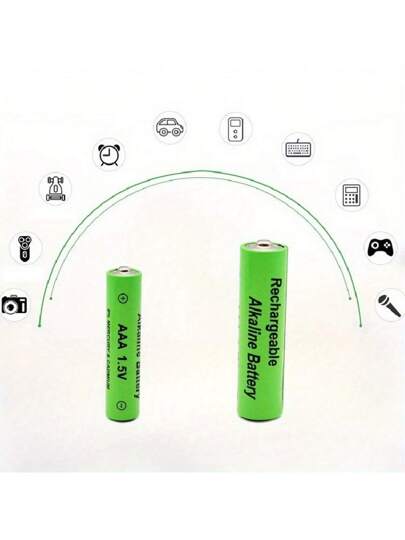 4-8قطعة بطاريات قابلة لإعادة الشحن 1.5 فولت AA/AAA ذات سعة كبيرة مع شاحن USB - حل طويل الأمد وقوي للألعاب الإلكترونية والريموت كنترول والشاشات والفرش الأسنان الكهربائية (هذه البطارية مناسبة فقط للشحن باستخدام هذا الشاحن)