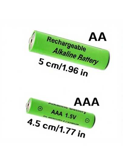 4-8قطعة بطاريات قابلة لإعادة الشحن 1.5 فولت AA/AAA ذات سعة كبيرة مع شاحن USB - حل طويل الأمد وقوي للألعاب الإلكترونية والريموت كنترول والشاشات والفرش الأسنان الكهربائية (هذه البطارية مناسبة فقط للشحن باستخدام هذا الشاحن)