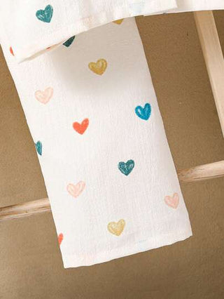 بيجاما Vintaside Kids مجموعة ملابس منزلية عريضة وعارضة للفتيات مراهقات بأكمام قصيرة وسروال طويل بلون الخوخ مع نمط مطبوع بسيط وقلب ملون