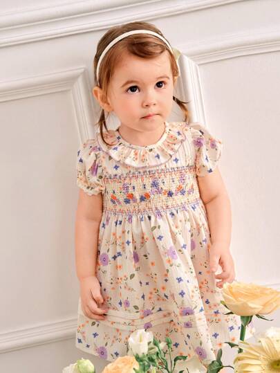 فساتين بيبي Souflis Souflis فستان زهري جميل على طراز كوري للرضع الإناث