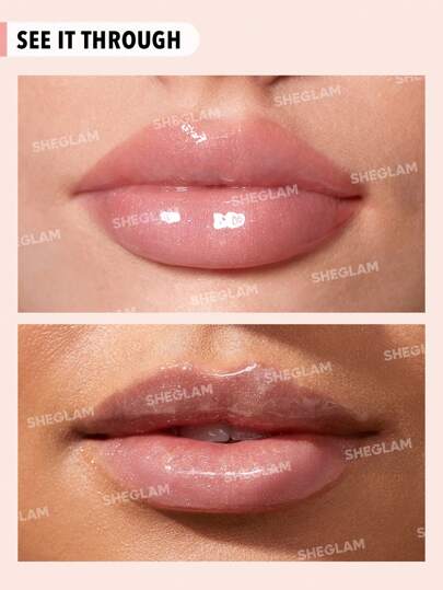 SHEGLAM ملمع شفاه Power Bouquet-See It Through ملمع شفاه مرطب ملون لامع-زيت شفاه غير لاصق-مستخلص الكاميليا لإصلاح الشفاه-العناية بالشفاه-ملمع شفاه Christmas Winter عيد الأب التخرج عيد الميلاد العطلة الربيع الصيف Y2K فاخر أزياء مكياج مستحضرات التجميل...