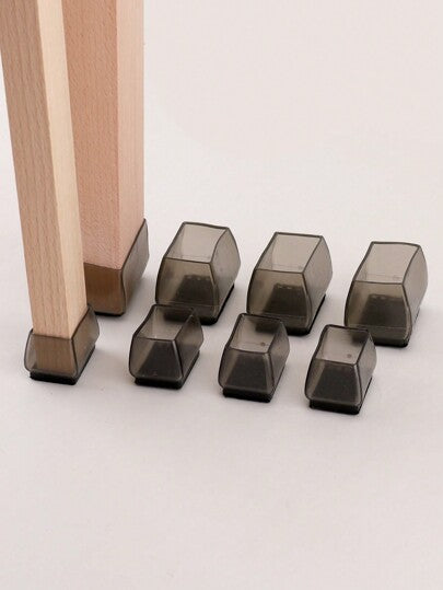 أثاث مكتبي 4 حاميات لأرجل الكراسي من السيليكون المستطيلة، أغطية صغيرة لحماية الأرضيات، وسادات صوتية لتخفيض الضوضاء، ملحقات الأثاث.