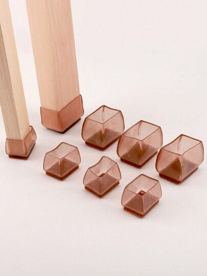 أثاث مكتبي حامي الأرضيات الرباعي لأرجل الكرسي 4 قطع ، أغطية أرجل كرسي سيليكونية مستطيلة ، حصيرة صغيرة للأرضيات ، تقليل الضوضاء ، ملحقات الأثاث