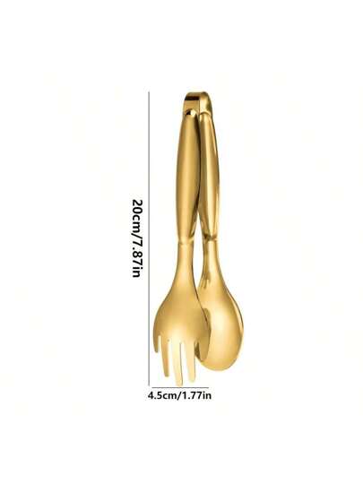 ملقط تقديم ملعقة شوكة ملقط تقديم صغير من الفولاذ المقاوم للصدأ لتقديم الطعام أو السلطة أو المخبوزات في البوفيه وإكسسوارات المطبخ