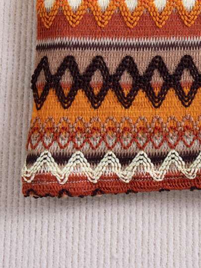 فساتين بيبي فستان صيفي للأطفال الرضع الفتيات جاكار محبوك هندسي رائع الشكل للعطلات