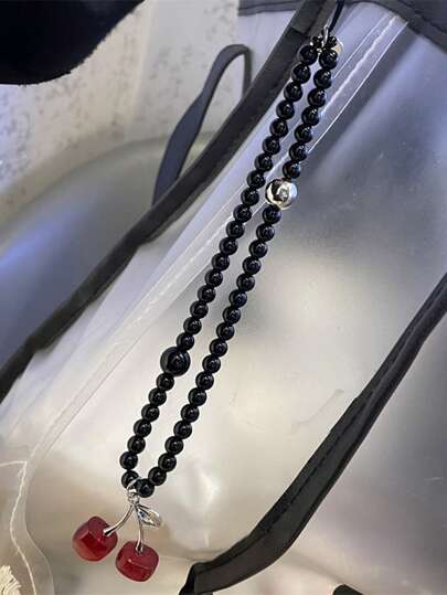 1 قطعة سلسلة هاتف قلاده جميلة مزينة بفراشة وزهرة وفيونكة مناسبة للهواتف و ، هدية عيد الأم و العائلة والأصدقاء وأعياد الميلاد والمناسبات