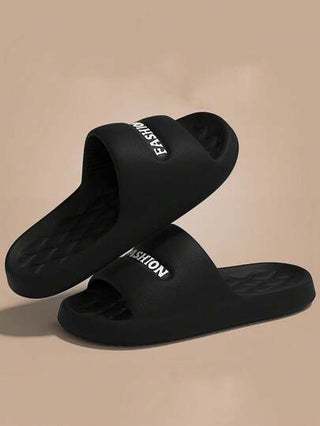 نعل الشباشب البلاستيكية السوداء الصامتة والناعمة الجديدة للرجال من نوع EVA، حزام ليتر غير قابل للانزلاق ومانع للرائحة ومتعدد الاستخدامات للمنزل