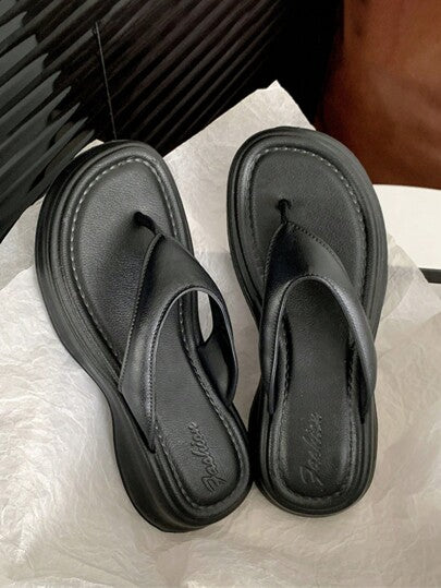 شبشب نسائي بكعب سميك ونعل مضاد للانزلاق، سهل الارتداء بمنصة Eva الجديدة، ومناسب للاستخدام الصيفي على الشاطئ