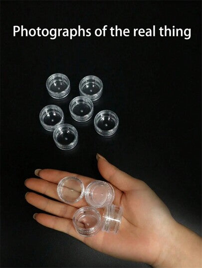 5 قطع - علبة فارغة لتخزين مساحيق الماس ، علبة تعبئة ظلال العيون ، حاوية تجميل صغيرة مستديرة محمولة للسفر ، علبة فرعية ، برطمان صغير مستدير مع غطاء ، علبة تجميل مستديرة فرعية ، زجاجة محكمة الإغلاق ، علبة مجوهرات الأظافر ، زجاجة فارغة فرعية صغيرة...