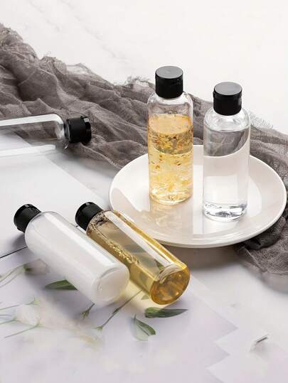 5 قطع من زجاجات الضغط، زجاجات فرعية، زجاجات بلاستيكية شفافة قابلة لإعادة الملء، زجاجات رذاذ للمستحضرات الجمالية للترطيب، أوعية فرعية للسفر، زجاجات بلاستيكية شفافة قابلة للانقلاب للسفر، أساسيات السفر، لوازم المدرسة والتخييم والعطلات، ملحقات العطلة...