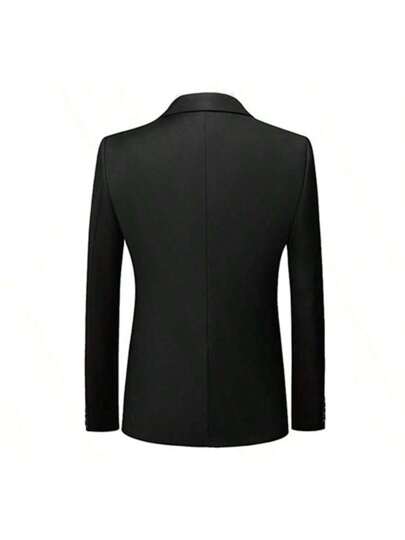 جاكيت وبنطلون (بدلة) رجالية بلون صلب، بزي رسمي عملي كاجوال للمكتب  مجموعة رجالية مؤلفة من قطعتين: بدلة رجالية رسمية وبنطلون بليزر وسروال أنيق مقاس كبير للعريس في حفل الزفاف