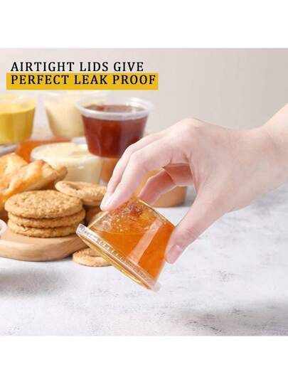 25/50 مجموعة -4 أونصة أكواب بلاستيكية صغيرة مع أغطية 118 مل للوجبات ، التحكم في الحصص ، صلصة السلطة ، جيلو وحقن الطب ، أوعية بلاستيكية صغيرة مع أغطية ، لوازم مدرسية ، عودة إلى المدرسة ، حزب عيد الميلاد ، ديكور عيد الميلاد ، هدايا عيد الميلاد والديكور