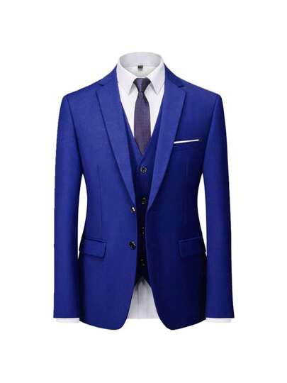 جاكيت رجالية رجالية رفيعة القامة للأعمال العارضة العارضة ثلاث قطع ملابس جاكيت بنطلون بست رجالي لحفلات الزفاف العريس بليزر معاطف سروال بستون