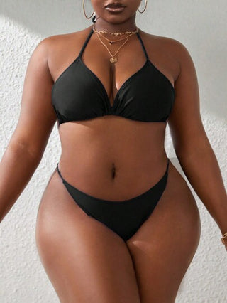 SHEIN Slayr CURVE ملابس سباحة مقسمة حجم كبير 4 قطع، ملابس سباحة شاطئ صيفية