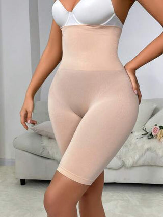 شورت تحكم منسق اللون عالي المرونة بخصر عالي مع تقنية حماية البطن، كلوت