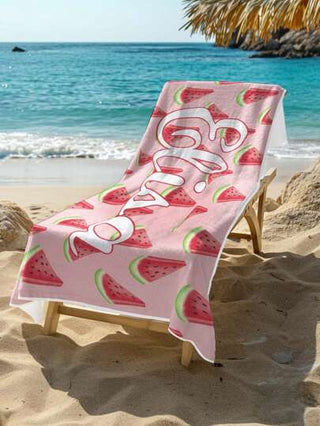 قطعة واحدة من منشفة الشاطئ المخصصة، منشفة الشاطئ المخصصة باسم، البرتقال والفراولة وبطيخ ، مقاس 70*140 سم ، 80*130 سم، مثالية للسفر والاستخدام في الشاطئ والسباحة والجيم واليوغا، اكسسوارات الشاطئ، مثالية للرجال والنساء، هدية عيد ميلاد أو ذكرى أو لعيد...