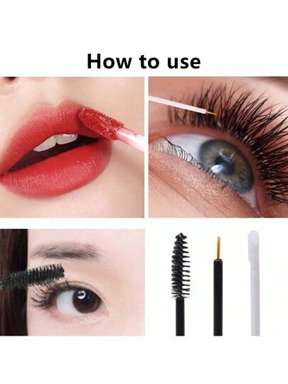 1 قطعة أنبوب فارغ أسود لمسكرة، أنابيب لخط العين وبلسم الشفاه، حاوية لكريم الرموش، ملحقات محمولة للتخزين