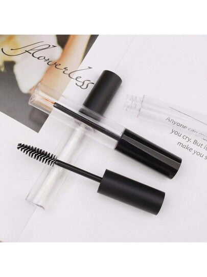 1 قطعة أنبوب فارغ أسود لمسكرة، أنابيب لخط العين وبلسم الشفاه، حاوية لكريم الرموش، ملحقات محمولة للتخزين