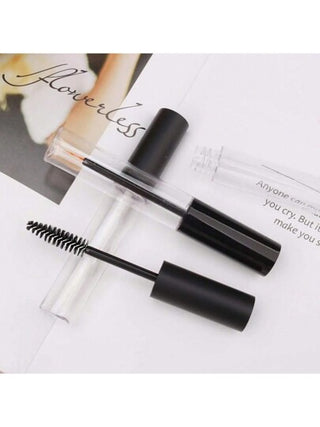 1 قطعة أنبوب فارغ أسود لمسكرة، أنابيب لخط العين وبلسم الشفاه، حاوية لكريم الرموش، ملحقات محمولة للتخزين