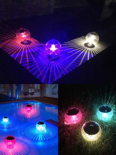 قطعة واحدة من ضوء القفز على الماء بالطاقة الشمسية للخارج، ضوء عائم للحوض، كرة سحرية، إضاءة ديكور الحديقة، إضاءة حمام السباحة، إضاءة حديقة خارجية للممر والفناء والحديقة
