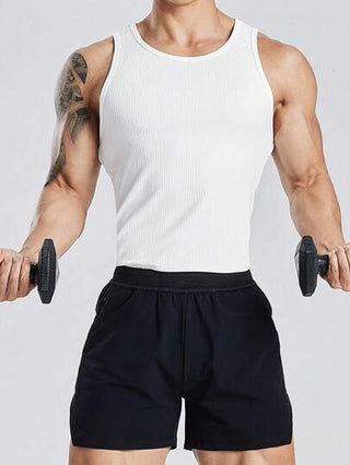 Manfinity Sport Corelite تنك توب رجالي صيفي رياضي سادة أنيق بطراز الصديق