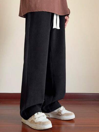 بنطلون كاجوال للرجال من الكورديروي المستقيم الأزياء