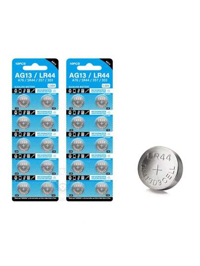 بطارية زر AG13 LR44 1.55V LR 44 L1154 RW82 SR1154 SP76 Pila SR44 A76 LR1154 GP7 خلية عملة للساعات والألعاب والأجهزة عن بعد
