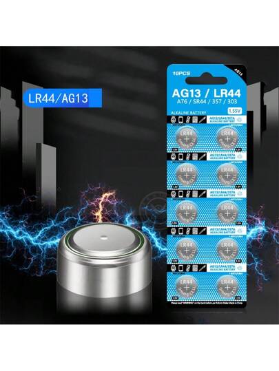 بطارية زر AG13 LR44 1.55V LR 44 L1154 RW82 SR1154 SP76 Pila SR44 A76 LR1154 GP7 خلية عملة للساعات والألعاب والأجهزة عن بعد