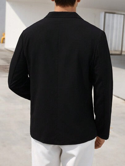 Manfinity Bizformal جاكيت بدلة رجالية عصرية بلون سادة