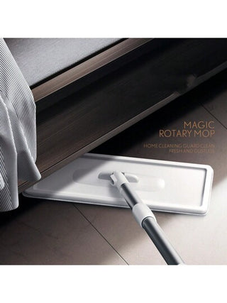 ممسحة أرضيات منزلية مسطحة، ممسحة تنظيف أرضيات خالية من الأيدي، مع جالون ماء وخافطة